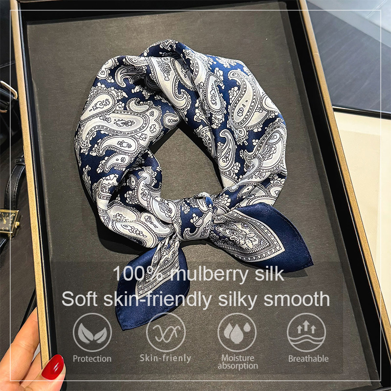 Face Scarf Mask - Luxury 100% Mulberry Silk Scarf Women