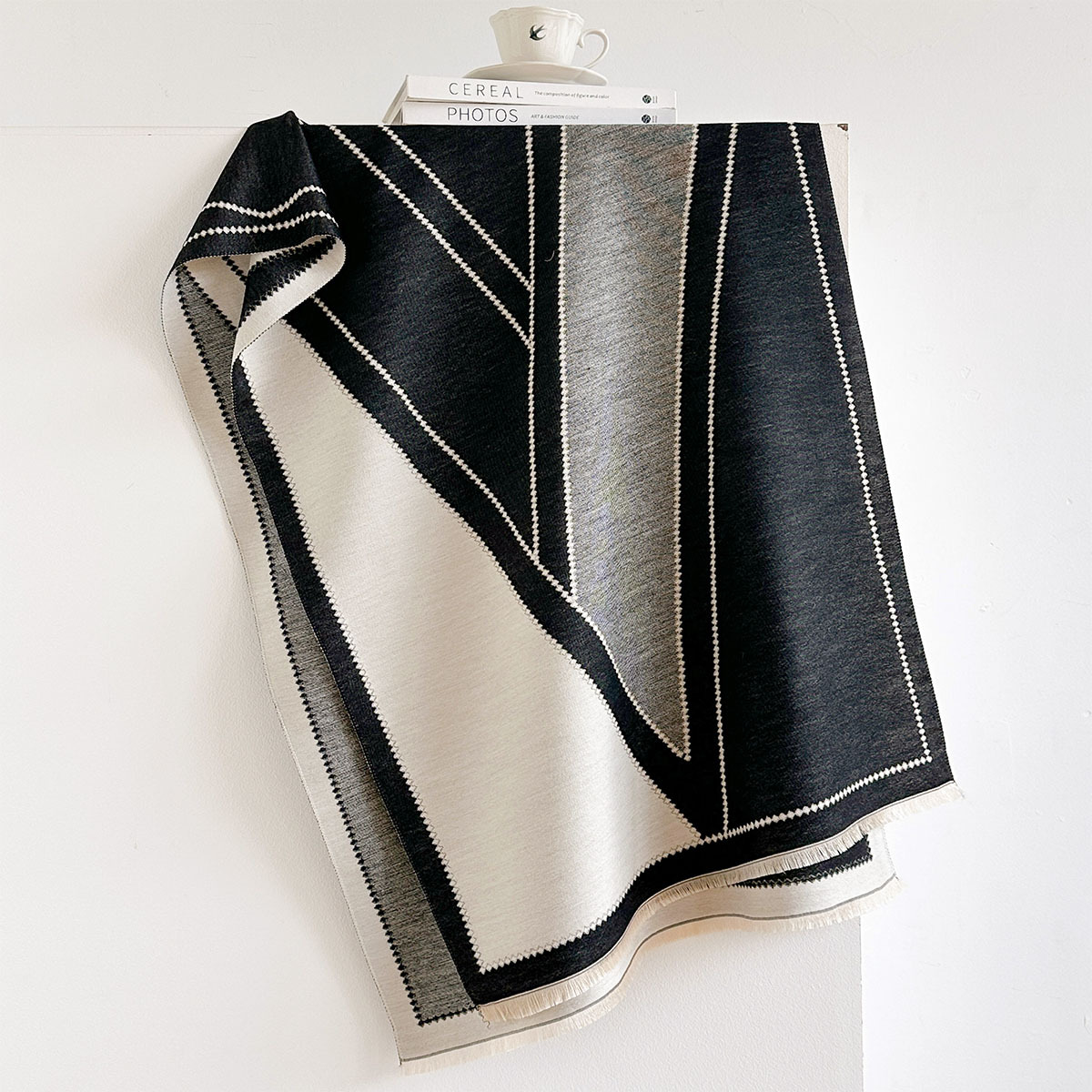 Pashmina Wrap Large - Women Imitation Cashmere Scarf Fringed Thick