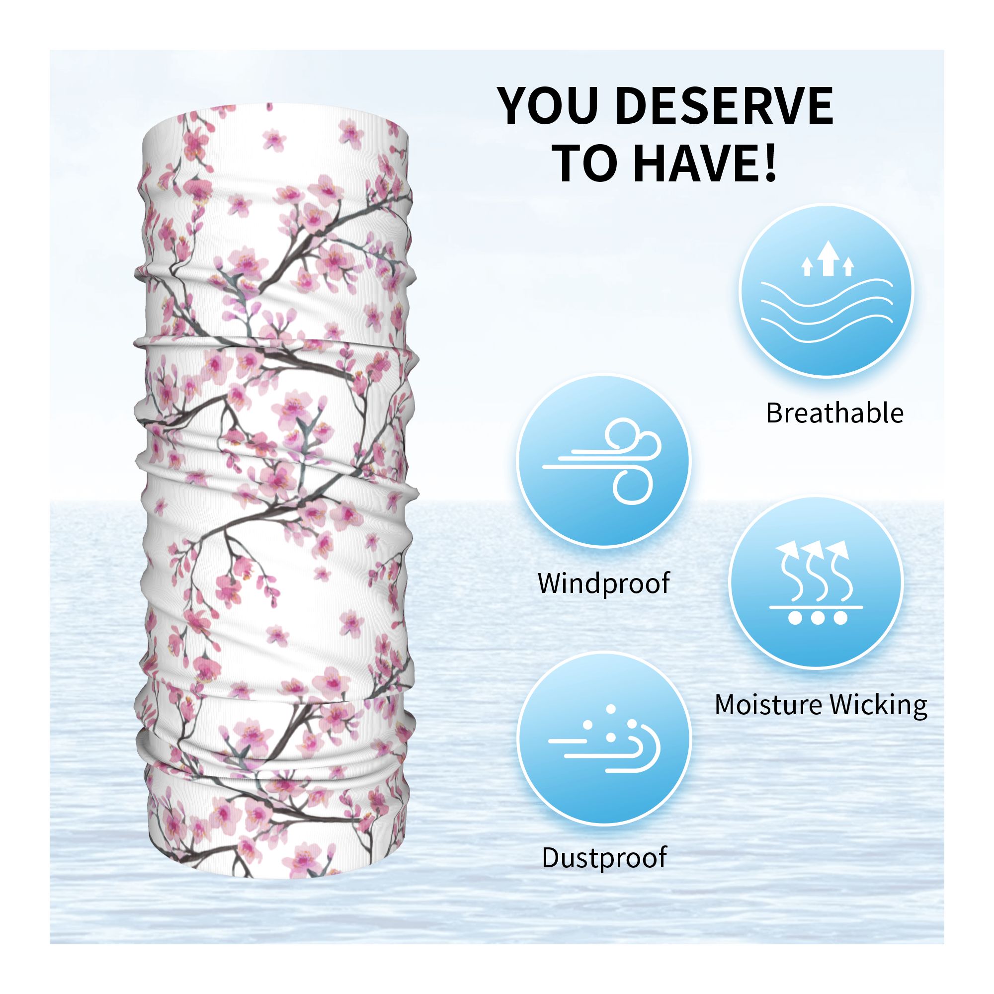 Japan Sakura Cherry Blossoms w - đánh giá và giá Neck Warmer Tube