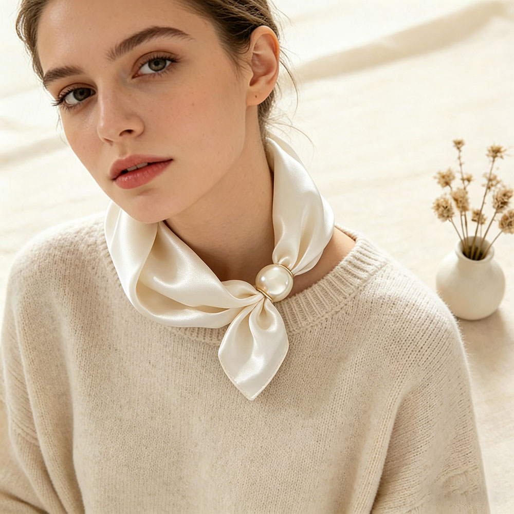 Scarf Chain Silk Lazy Magnetic - đánh giá và giá Ascot Neck Scarf