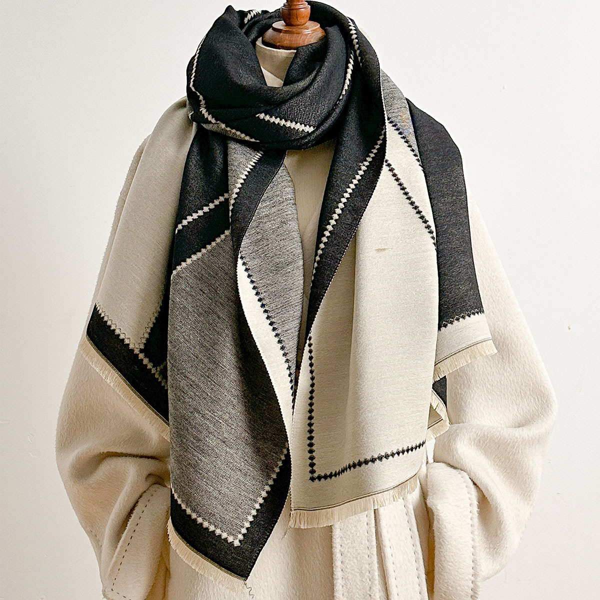 Women Imitation Cashmere Scarf - đánh giá và giá Pashmina Wrap Large