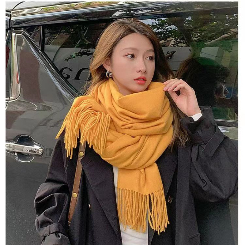 Solid Color Imitation Cashmere - đánh giá và giá Pashmina Wrap Large