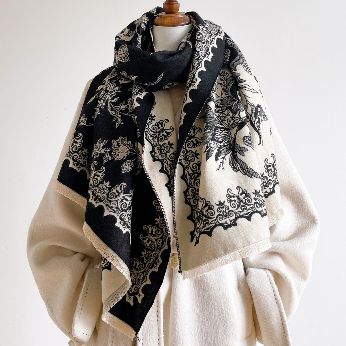 Women Imitation Cashmere Scarf - đánh giá và giá Pashmina Wrap Large