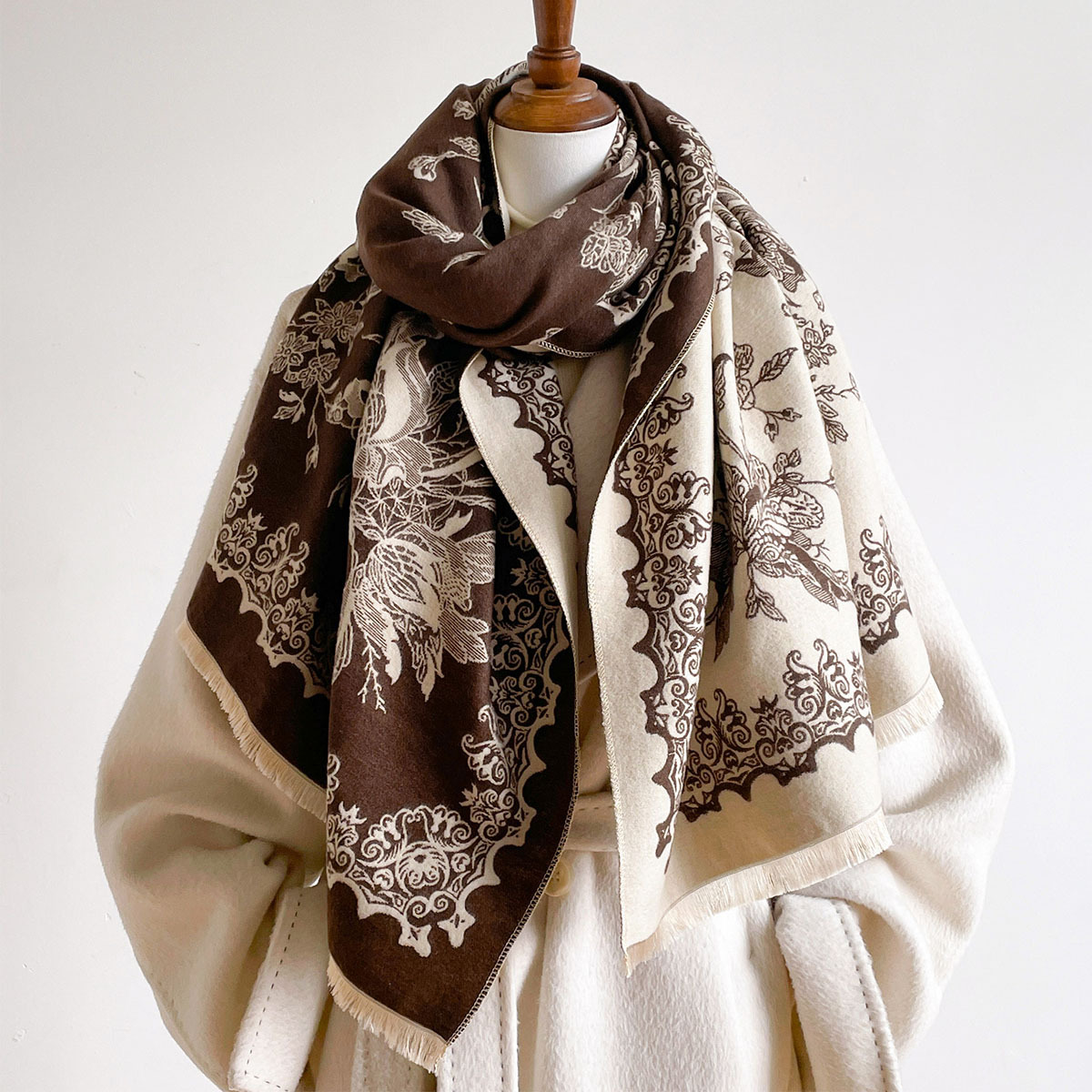 Women Imitation Cashmere Scarf - đánh giá và giá Pashmina Wrap Large